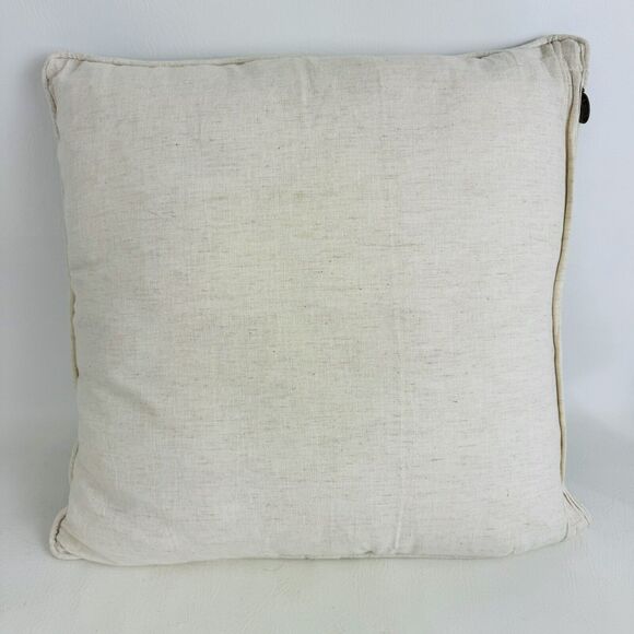 Pier 1 Imports Embroidered Floral Throw Pillow Boho Removable Cover Blue Decor - Picture 5 of 8